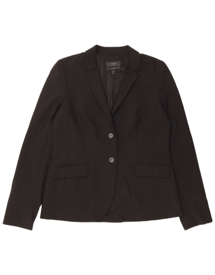 J. CREW Womens 2 Button Blazer Jacket US 14 XL Black Wool
