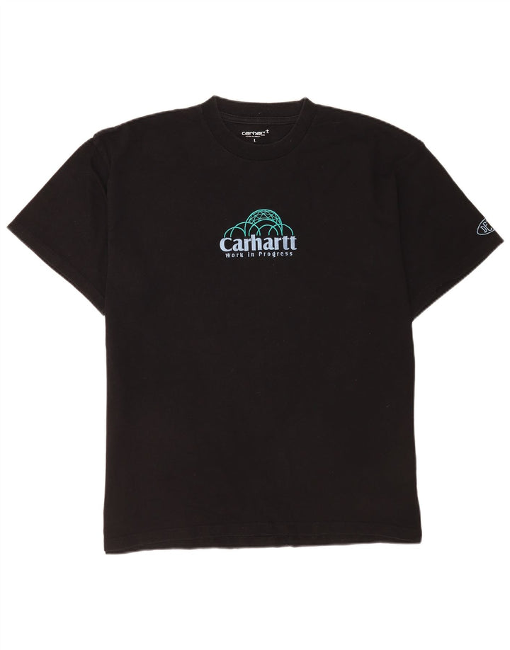Carhartt Mens Graphic T-Shirt Top Large Black Cotton