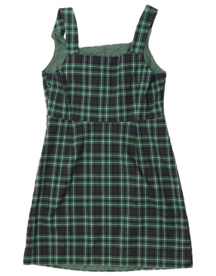 Joe Browns Womens Sleeveless Sheath Dress UK 12 Medium Green Check