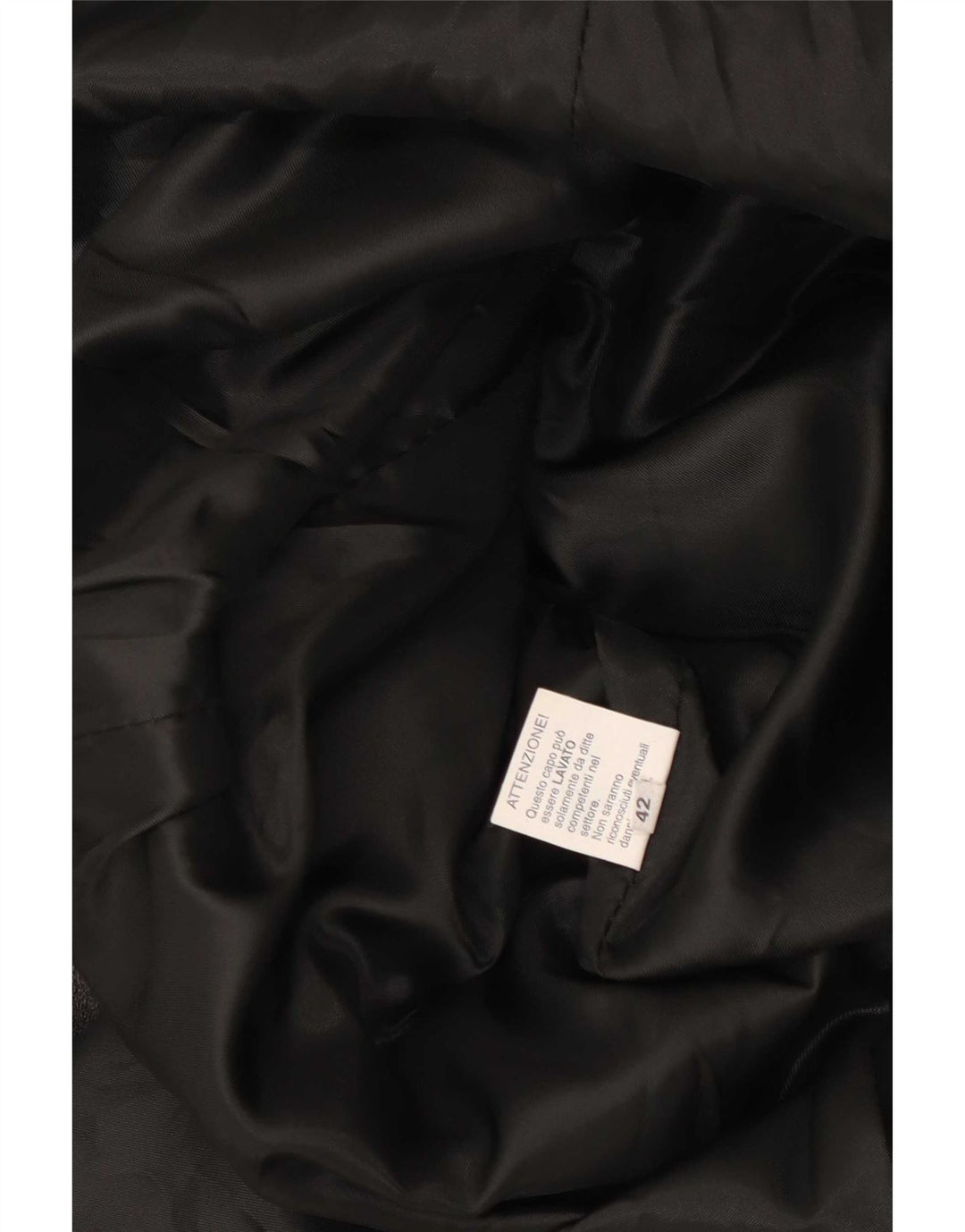 Vintage Womens Leather Coat IT 42 Medium Black