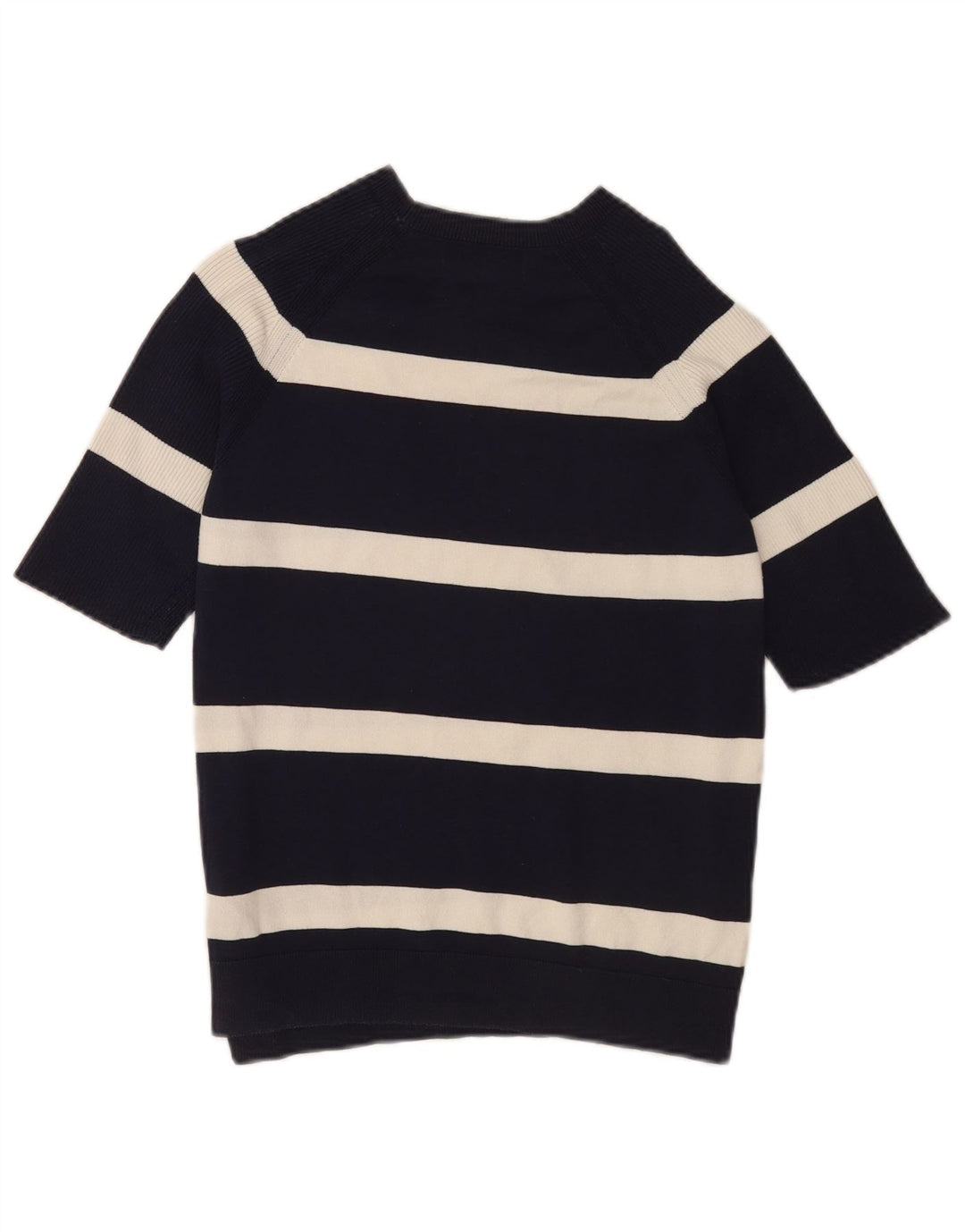 Marks & Spencer Womens Boat Neck Jumper Sweater UK 12 Medium Black Striped