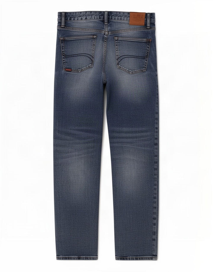 Superdry Mens Straight Jeans W34 L29 Blue Cotton