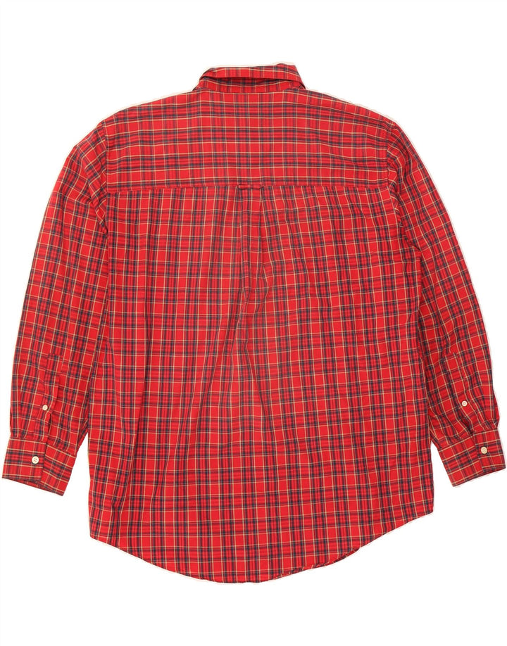 CHAPS Mens Easy Care Shirt Large Red Check Cotton Vintage Chaps and Second-Hand Chaps from Messina Hembry 