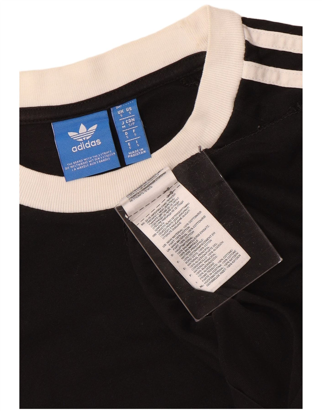 ADIDAS Mens T-Shirt Top Small Black Cotton