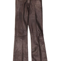 Vintage Womens Flare Leather Trousers W28 L30 Black