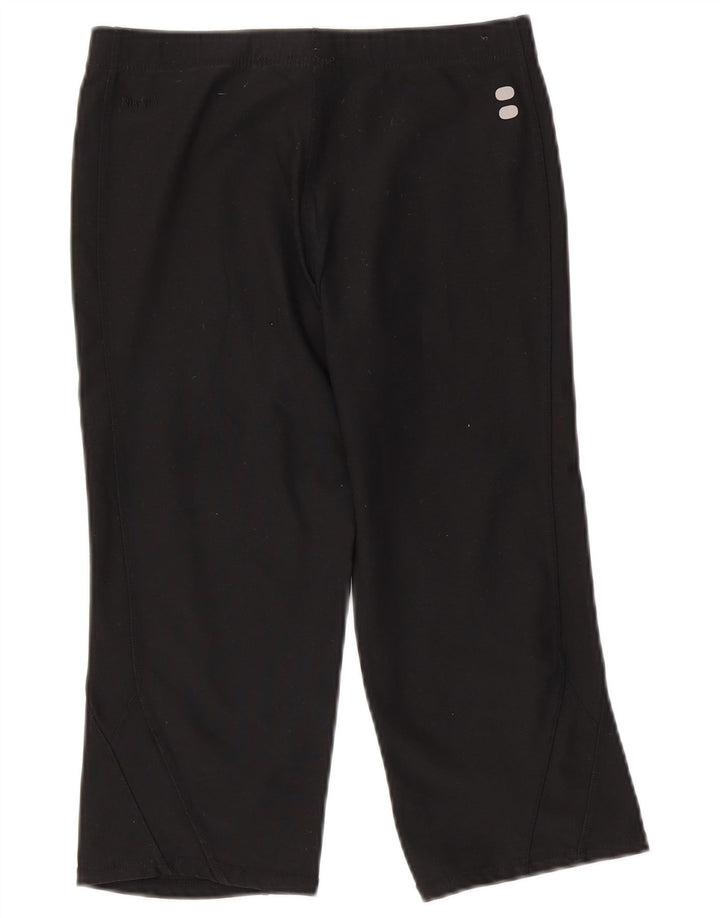 Nike Womens Capri Leggings UK 10/12 Medium Black Polyester