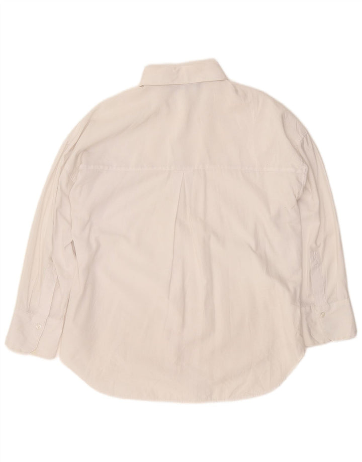ZARA Womens Oversized Shirt UK 10 Small White Cotton