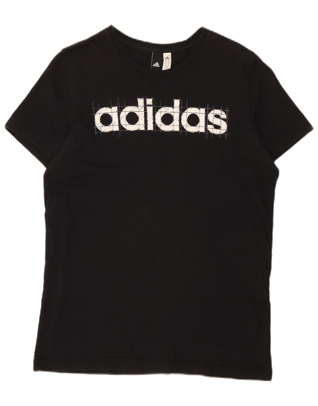 Adidas Mens Graphic T-Shirt Top Medium Black Cotton