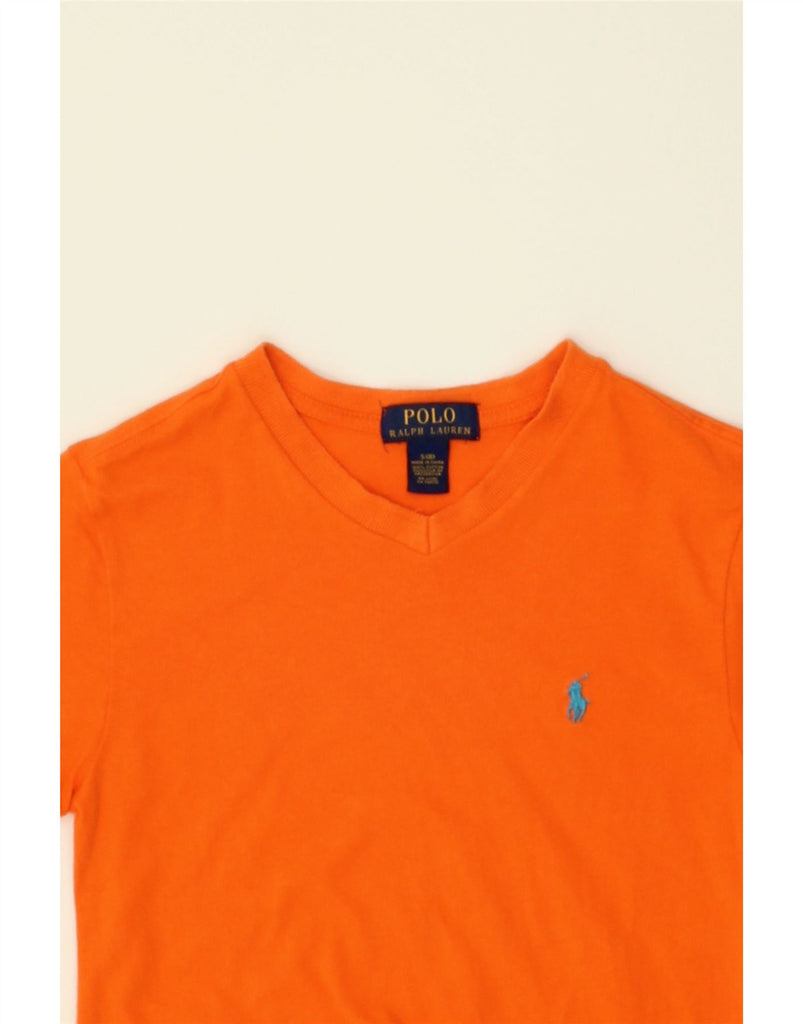 POLO RALPH LAUREN Boys T-Shirt Top 7-8 Years Small Orange | Vintage Polo Ralph Lauren | Thrift | Second-Hand Polo Ralph Lauren | Used Clothing | Messina Hembry 