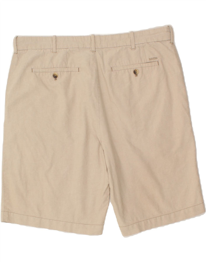 IZOD Mens Chino Shorts W38 XL Beige Cotton Vintage Izod and Second-Hand Izod from Messina Hembry 