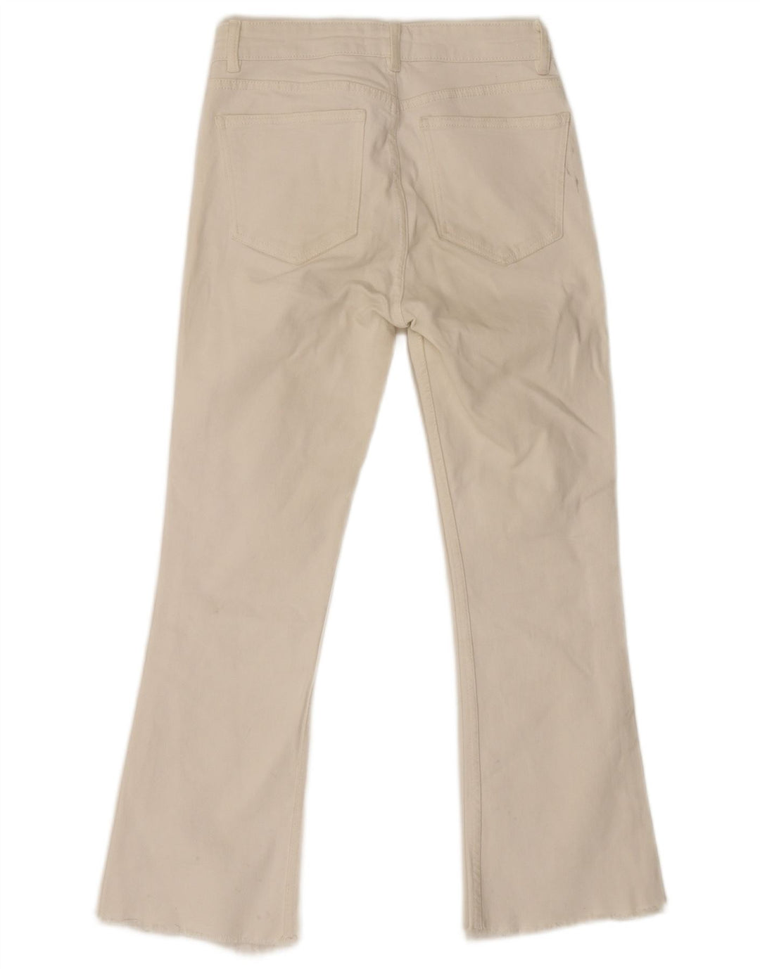 Zara Womens Flared Jeans EU 38 Small W28 L26 White Cotton