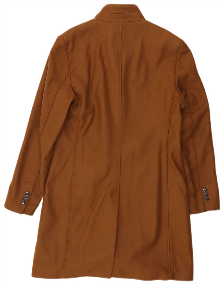 Zara Mens Overcoat UK 38 Medium Brown