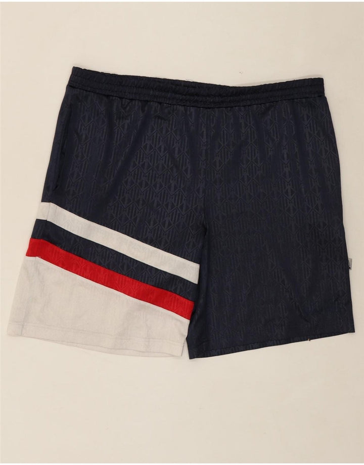 FILA Mens Sport Shorts Small Navy Blue Colourblock Polyester Vintage Fila and Second-Hand Fila from Messina Hembry 