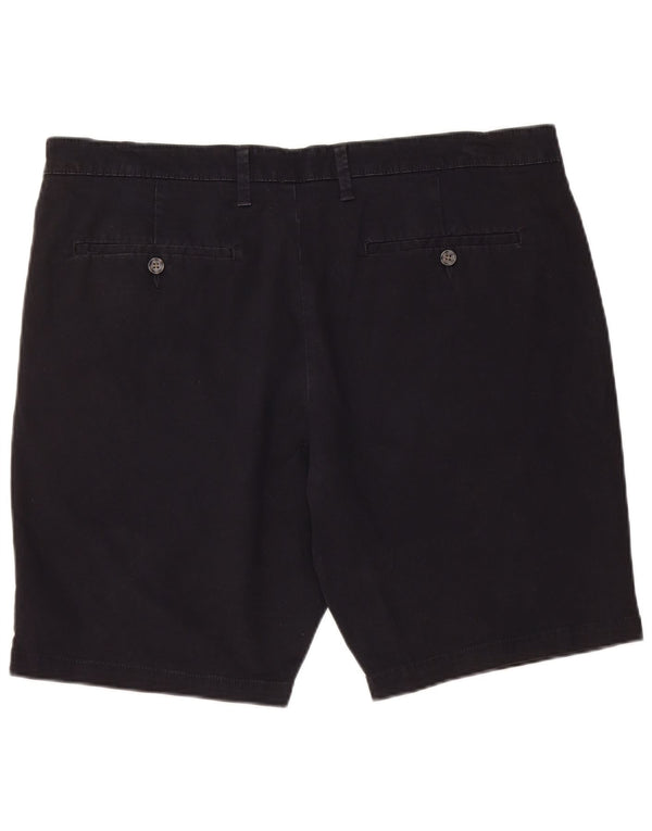 Marks & Spencer Mens Chino Shorts W38 XL Navy Blue Cotton