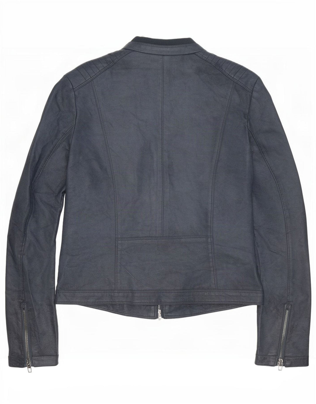 Alcott Womens Leather Jacket UK 18 XL Blue