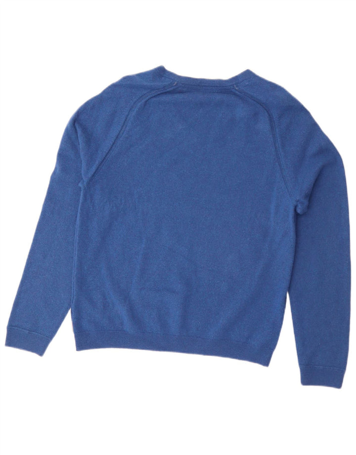 Ted Baker Womens V-Neck Jumper Sweater Size 5 XL Blue Wool