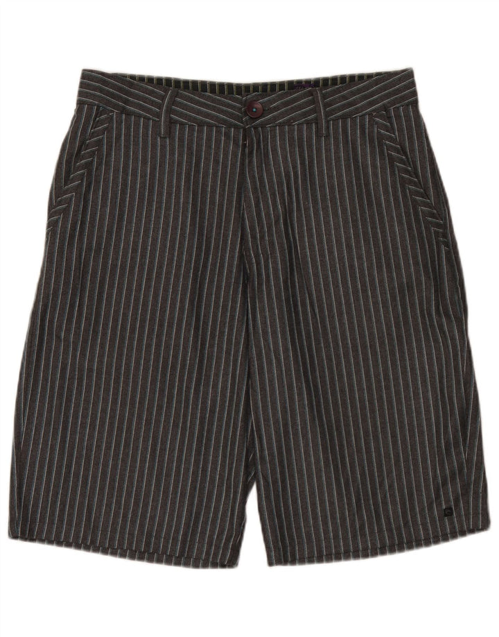 Rip Curl Mens Chino Shorts W32 Medium Grey Striped Polyester