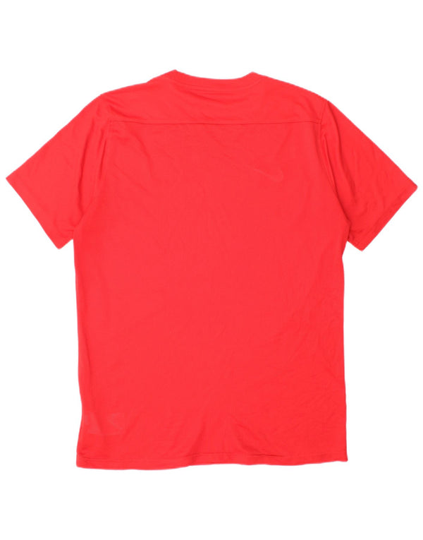 Nike Mens Dri Fit T-Shirt Top Large Red Polyester