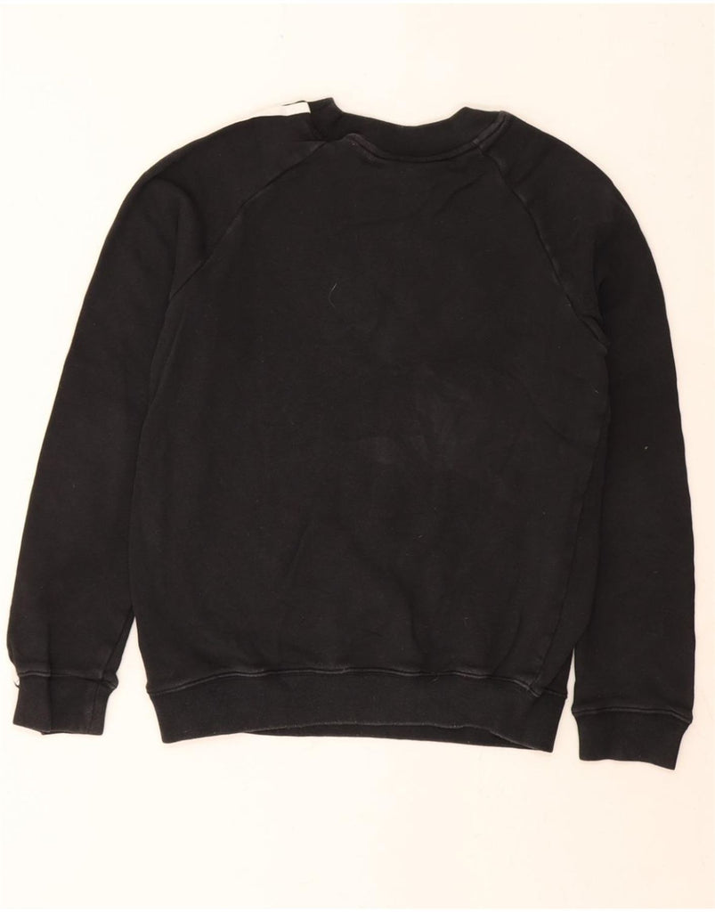ADIDAS Womens Oversized Sweatshirt Jumper UK 10 Small  Black Cotton Vintage Adidas and Second-Hand Adidas from Messina Hembry 