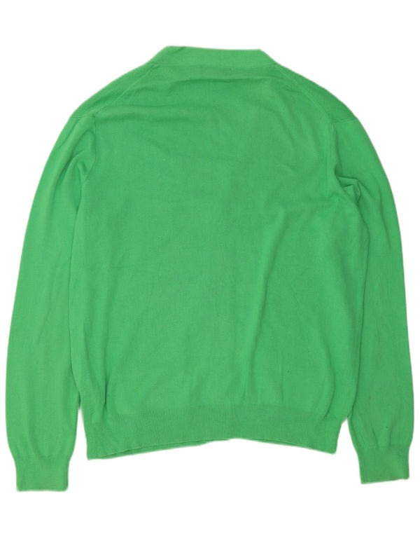 Polo Ralph Lauren Mens Cardigan Sweater Large Green Cotton