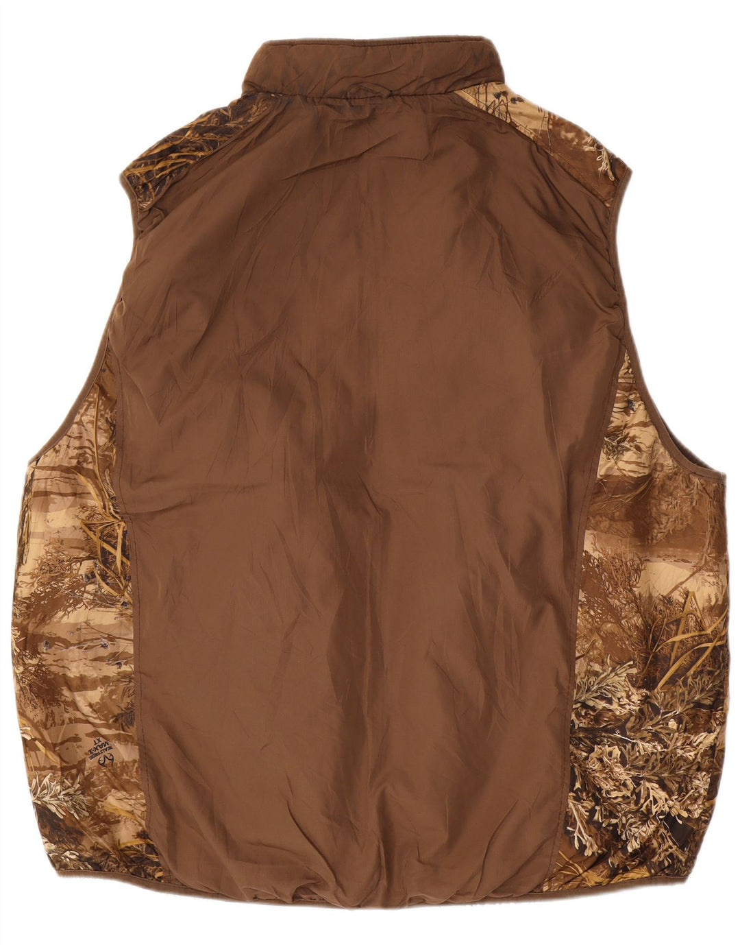 REALTREE Mens Reversible Gilet IT 54/56 3XL Brown Camouflage Polyester