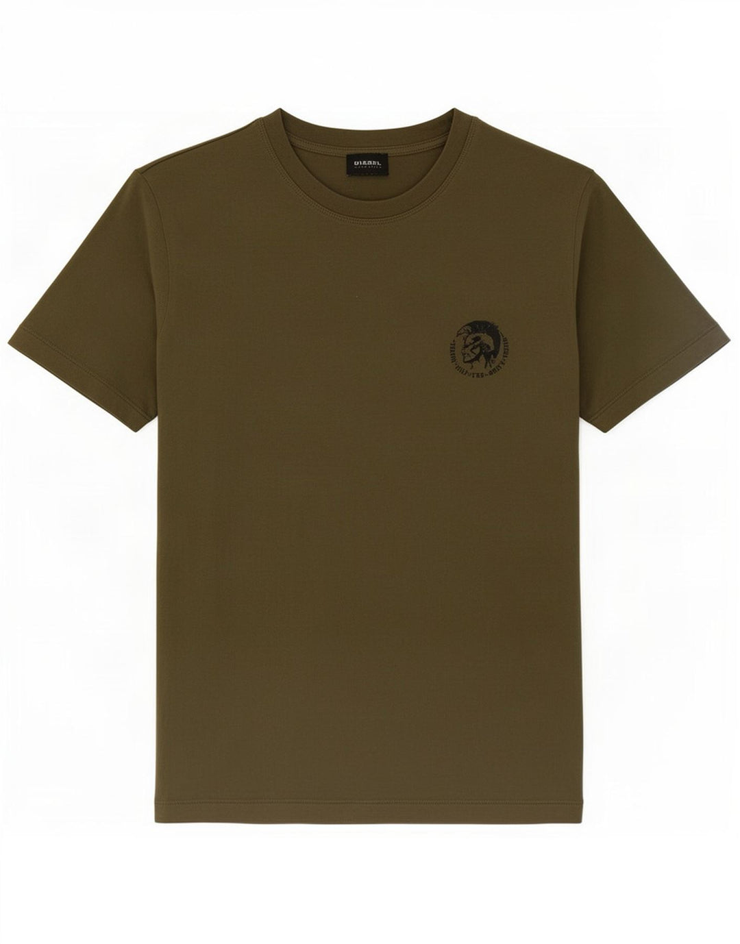 Diesel Mens T-Shirt Top Medium Khaki Cotton
