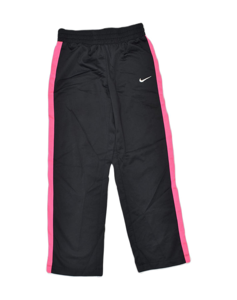 NIKE Girls Tracksuit Trousers 5-6 Years Black Polyester | Vintage | Thrift | Second-Hand | Used Clothing | Messina Hembry 