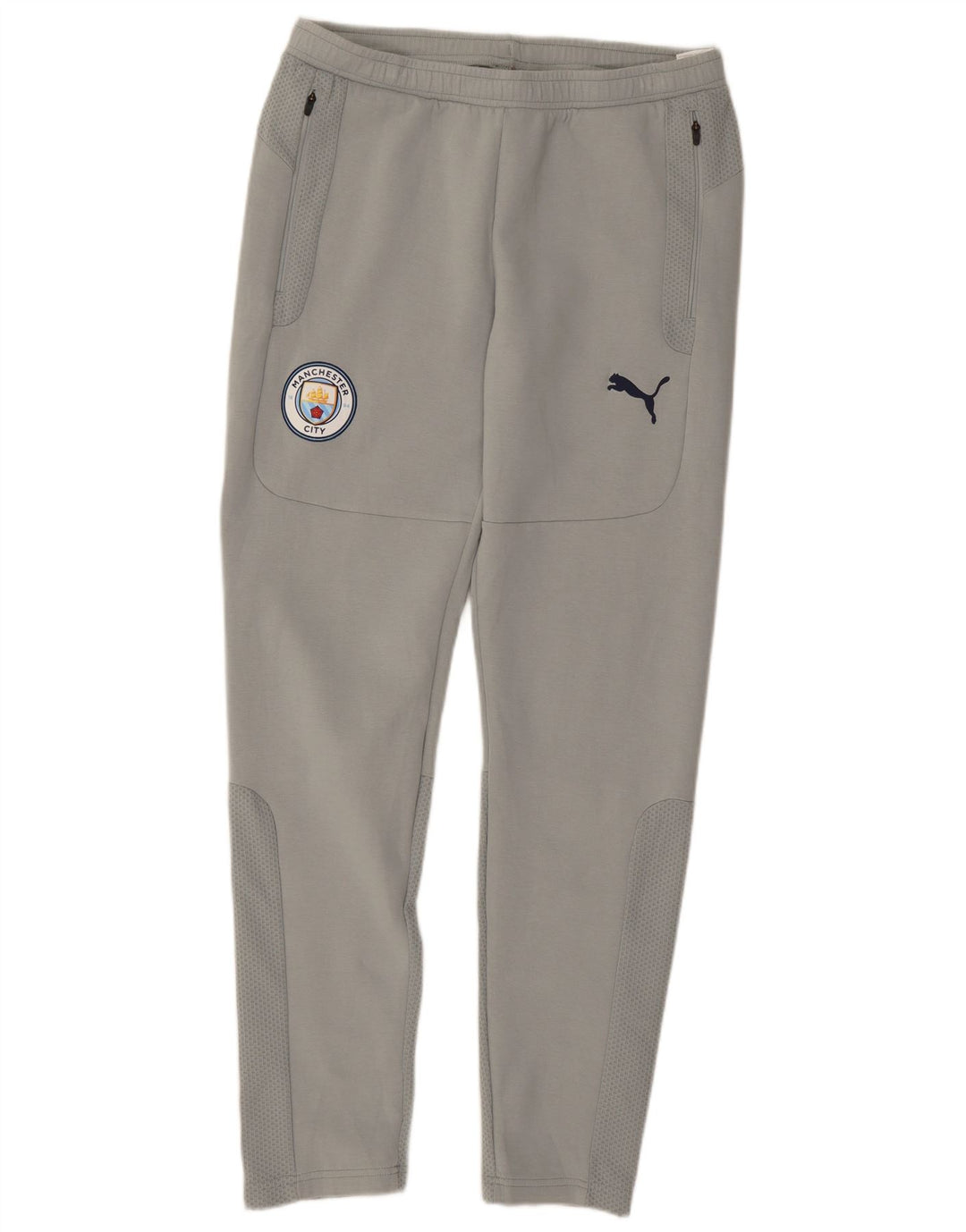 PUMA Mens Manchester City Tracksuit Trousers Large  Grey Cotton