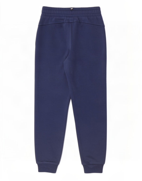 Puma Boys Tracksuit Trousers Joggers 11-12 Years Navy Blue Cotton