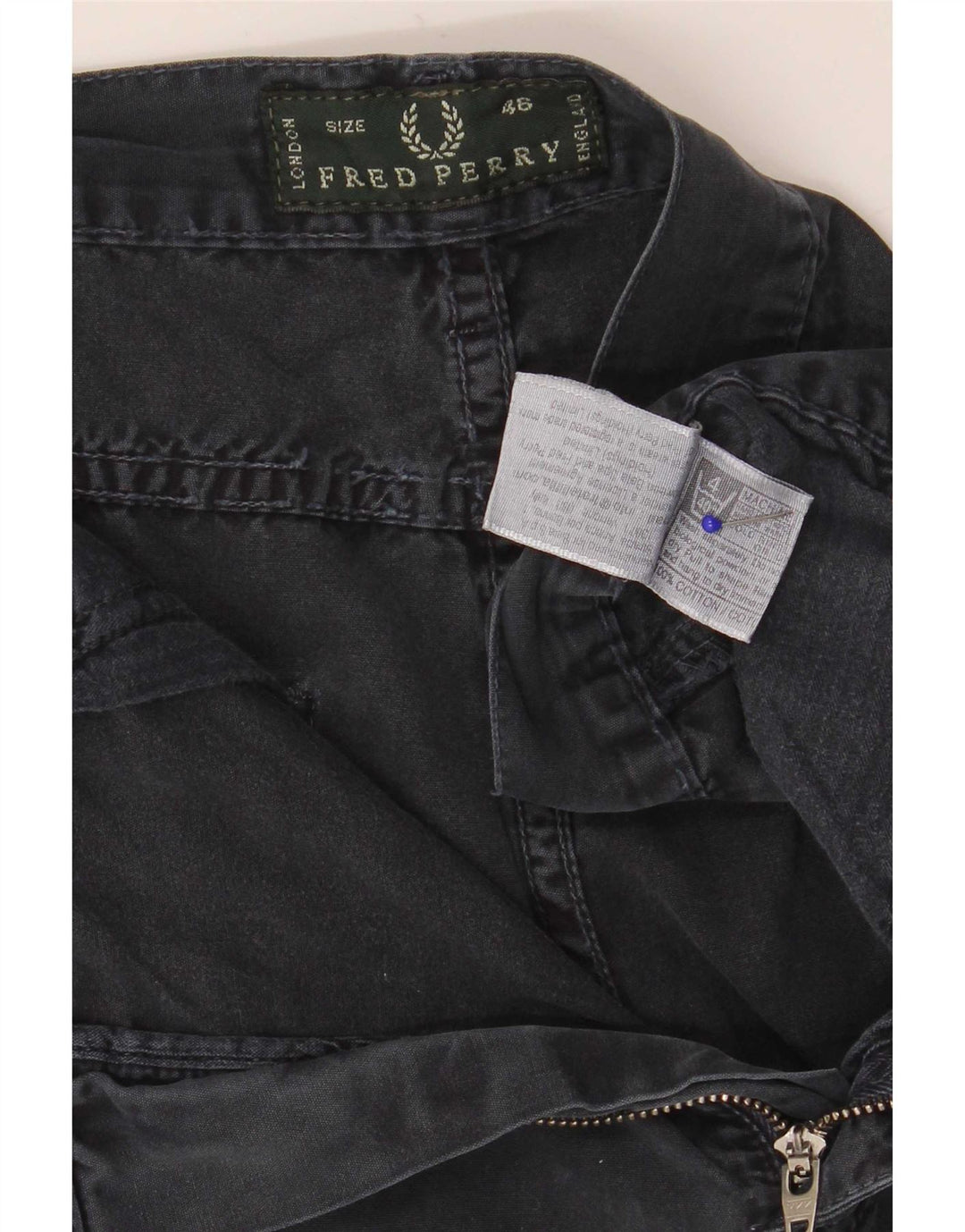 Fred Perry Mens Casual Shorts IT 46 Small W30  Navy Blue Cotton