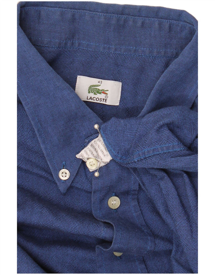 Lacoste Mens Shirt Size 43 XL Blue Cotton