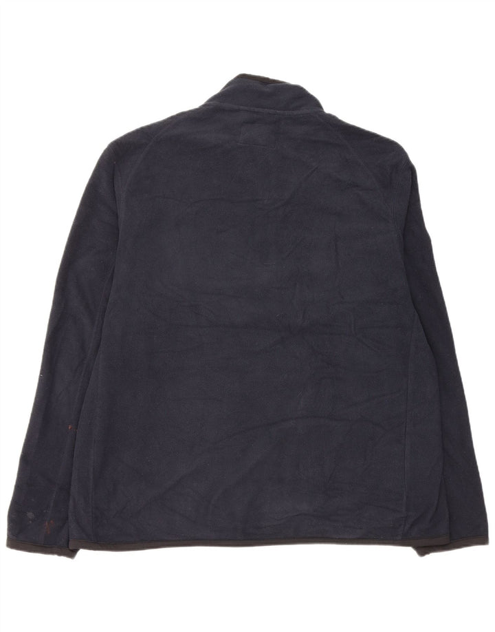 Marks & Spencer Mens Fleece Jacket UK 42 XL Navy Blue Polyester