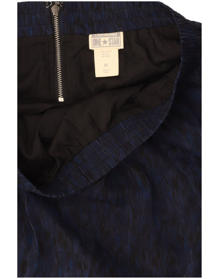 CONVERSE Womens Mini Skirt Medium W30 Navy Blue Ikat Polyester