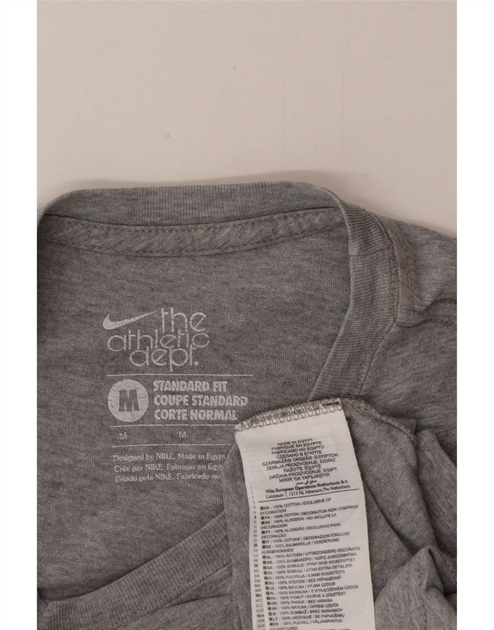 Nike Mens Standard Fit Graphic T-Shirt Top Medium Grey Flecked Cotton