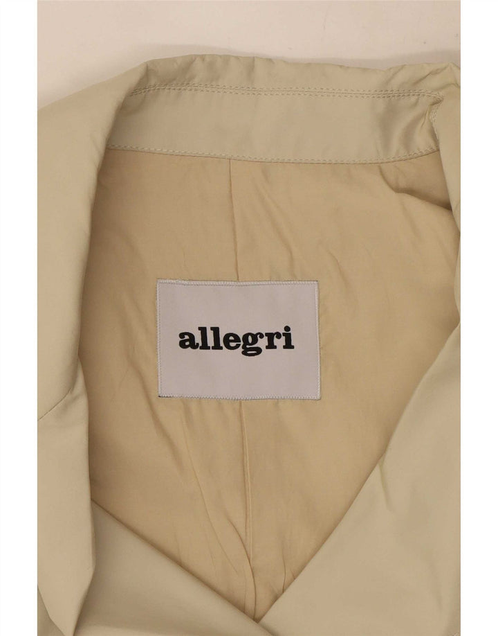 Allegri Womens Trench Coat IT 44 Medium Beige Polyester