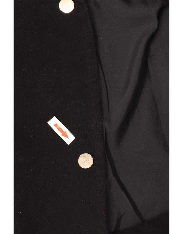 Topshop Womens Oversized Overcoat UK 8 Small Black Polyester