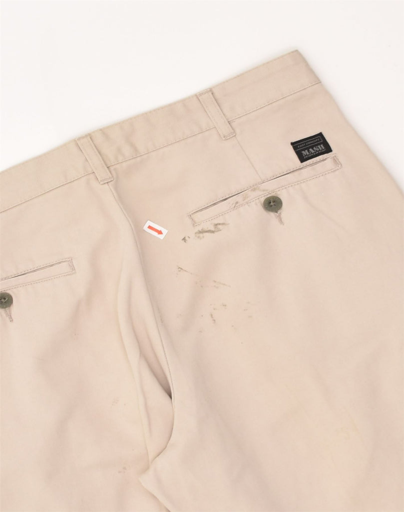 MASH Mens Pegged Chino Trousers IT 48 Medium W34 L30 Beige Cotton | Vintage Mash | Thrift | Second-Hand Mash | Used Clothing | Messina Hembry 