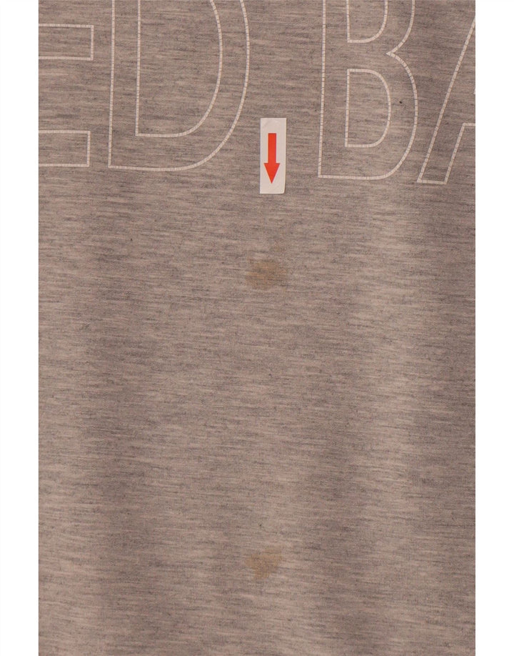 Ted Baker Womens Graphic Sweatshirt Jumper Size 4 Large Grey Flecked