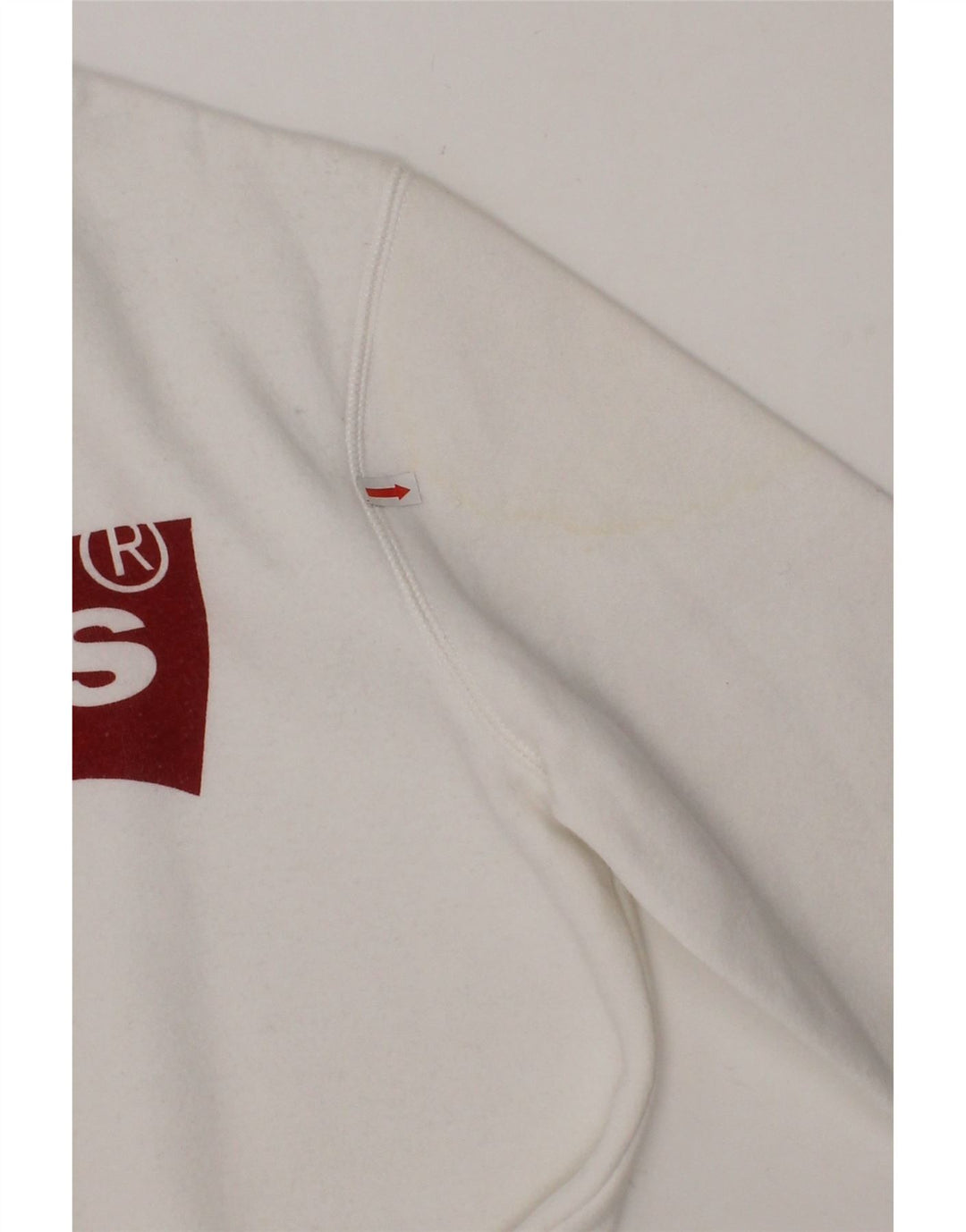 LEVI'S Boys Graphic Sweatshirt Jumper 13-14 Years White Cotton Vintage Levi's and Second-Hand Levi's from Messina Hembry 