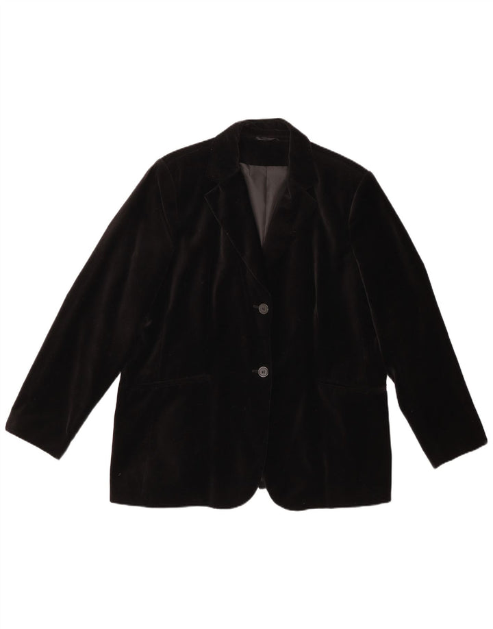 Womens 2 Button Velvet Blazer Jacket UK 22 3XL