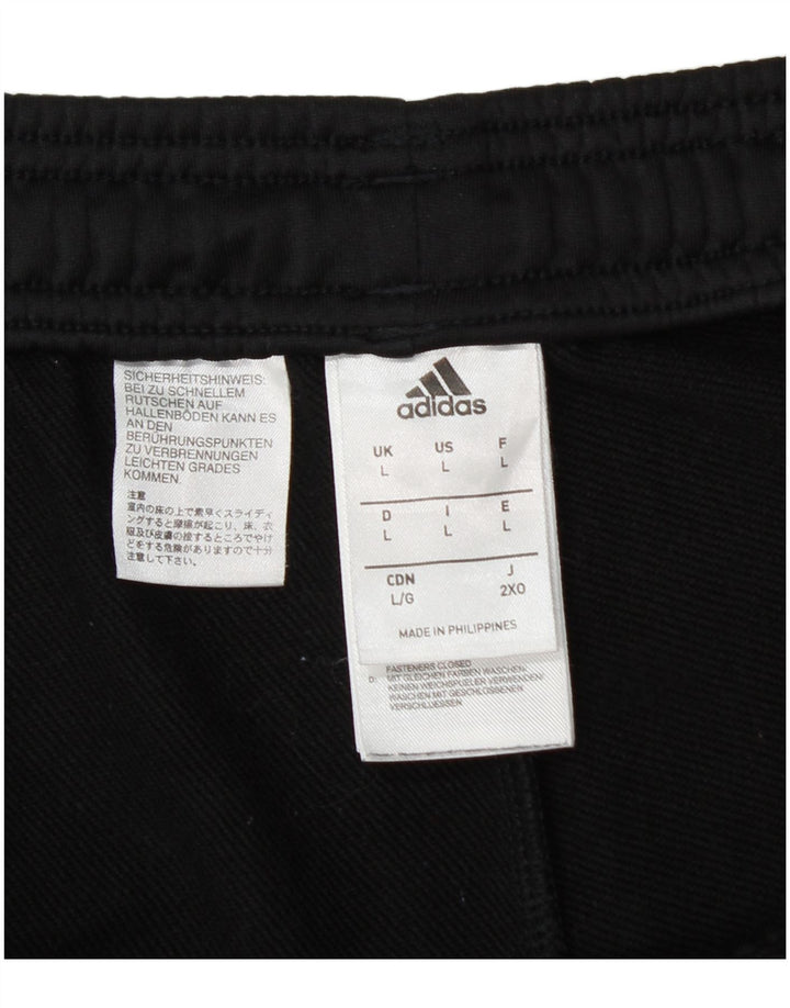 ADIDAS Mens Tracksuit Trousers Large  Black Polyester