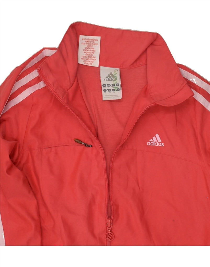 ADIDAS Girls Tracksuit Top Jacket 5-6 Years Pink Polyester | Vintage Adidas | Thrift | Second-Hand Adidas | Used Clothing | Messina Hembry 