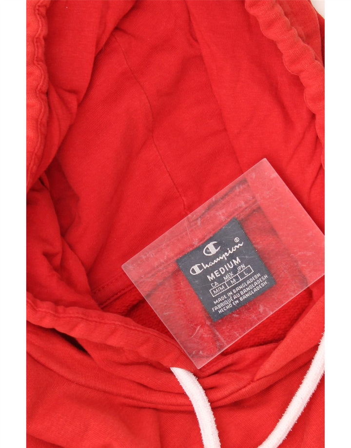 CHAMPION Mens Graphic Hoodie Jumper Medium Red