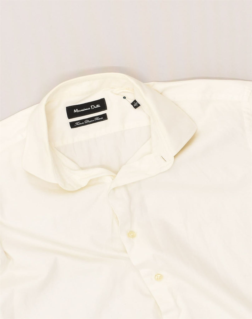 MASSIMO DUTTI Mens Shirt Size 41 16 Large White Cotton | Vintage Massimo Dutti | Thrift | Second-Hand Massimo Dutti | Used Clothing | Messina Hembry 