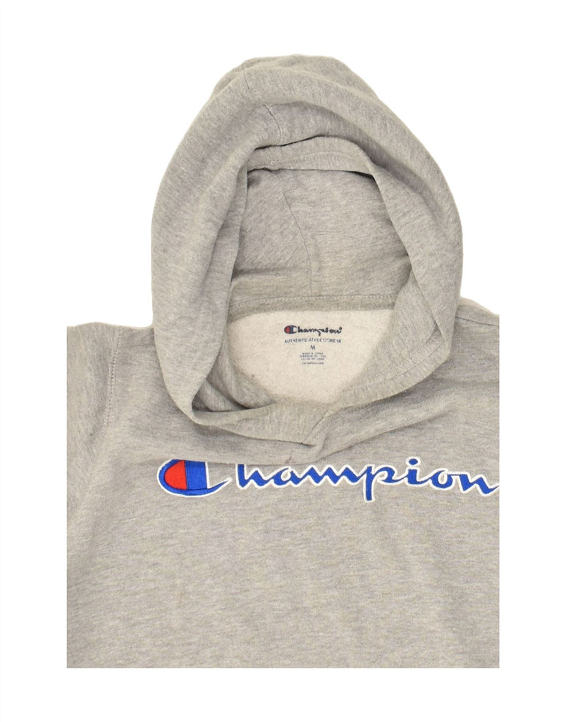 CHAMPION Boys Graphic Hoodie Jumper 10-11 Years Medium Grey Cotton | Vintage Champion | Thrift | Second-Hand Champion | Used Clothing | Messina Hembry 