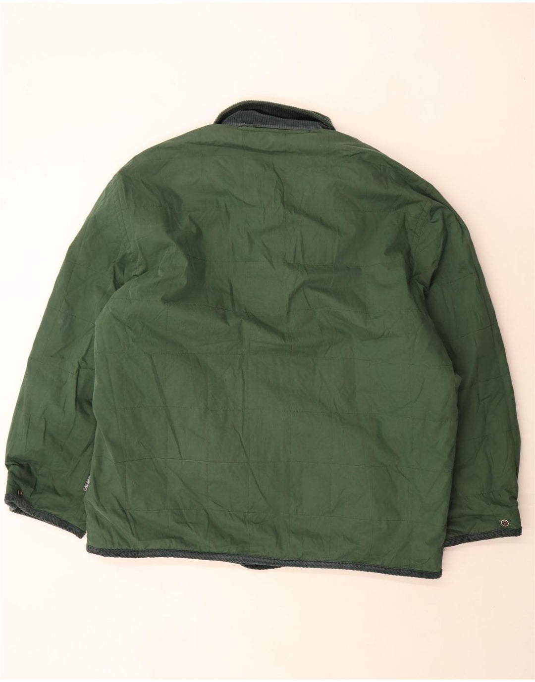 Vintage Mens Reversible Jacket UK 44 2XL Green Check
