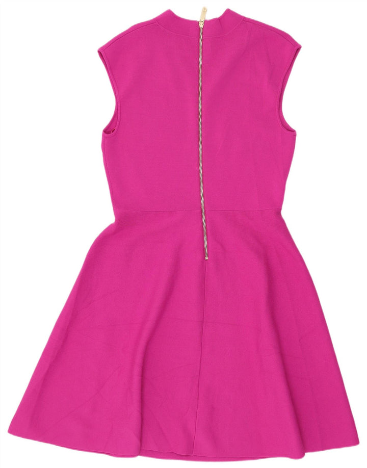 Ted Baker Womens Sleeveless A-Line Dress Size 3 Medium Pink Viscose