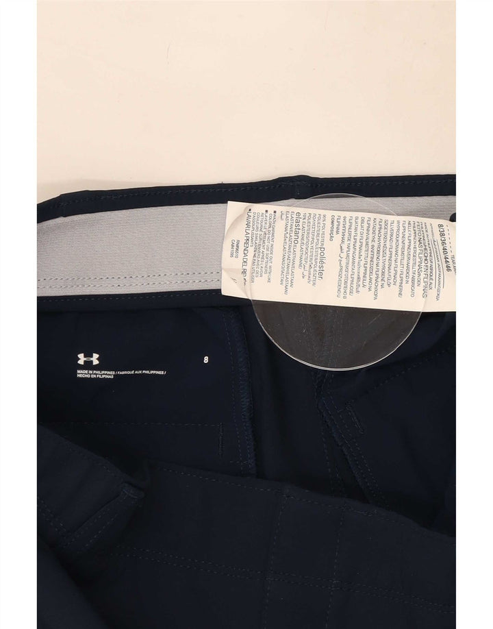 Under Armour Womens Chino Shorts US 8 Medium W28 Navy Blue Polyester