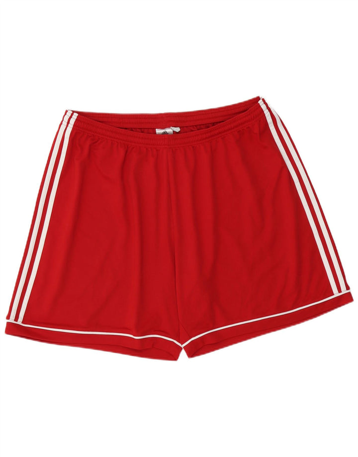 Adidas Mens Climalite Sport Shorts 2XL Red Polyester