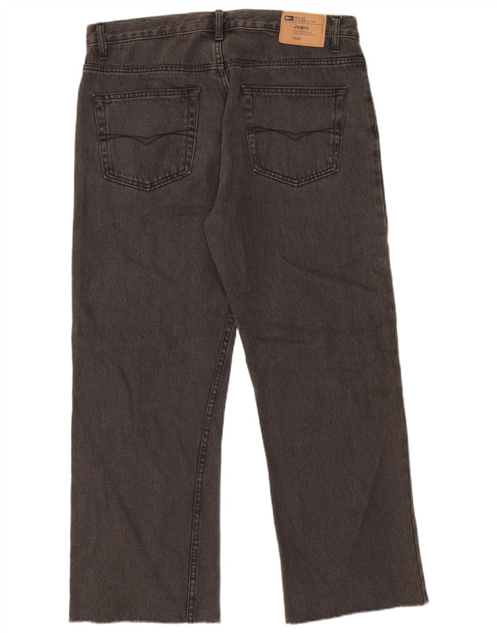 Marks & Spencer Mens Blue Harbour Straight Jeans W34 L26 Grey Cotton